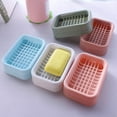 thumbnail image 1 of Easter Double Layer Drainable Soap Box - Punch Free Grid Soap Holder, Thickened Durable Soap Storage Rack for Bathroom Laundry and Toilet, Fast Draining Design to Keep Soap Dry and Clean, Green, 1 of 5