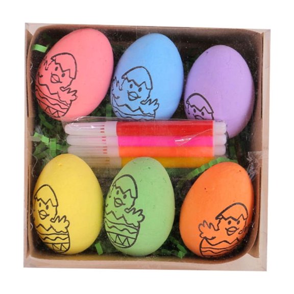 Easter Drawing Eggs Sets of 6 Hand Painted Set Fun and Creative for Art Enthusiasts Family Fun Present