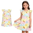 thumbnail image 1 of Easter Dress for Girls Sleeveless Bunny Easter Egg Print Dress Crew Neck Midi Dress Kids Spring Dress Girls Dresses 8-9 Years, 1 of 5