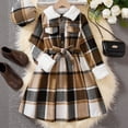 thumbnail image 1 of Easter Dresses Bowknot Design Dress Ruffle Short Sleeve Long Summer Dress for Girls Teens Fashion Design Summer Dress (Brown,11-12 Years), 1 of 7