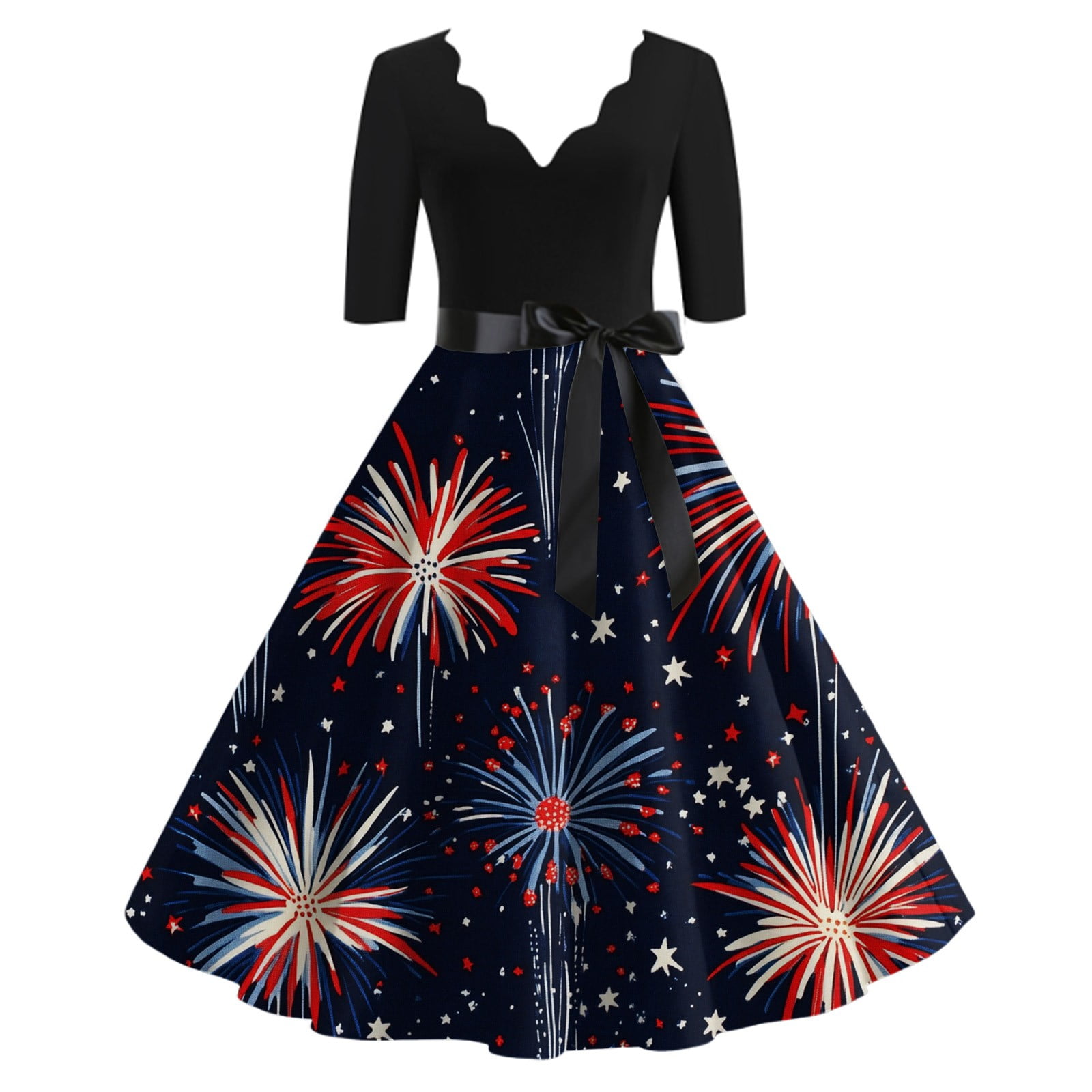 Patriotic Dress, 4Th Of July 50S Party Dress Casual V Neck Short Sleeve  Tunic Cocktail Dresses Leggings For Women Cocktail Dresses Petite Black Formal  Dresses Outfits Dresses (L, Deep Red) ZMTing -