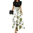 thumbnail image 1 of Easter Dresses For Women, T Shirt Dress Casual Floral Wedding Guest High Waist Elegant Classy Flowy Long Dress Pink Labels Wrap Dresses Women 2025 Engagement Dresses Maxi (M, Green) ZMTing, 1 of 5