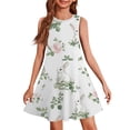 thumbnail image 1 of Easter Dresses for Girls Spring Sleeveless Bunny Print Dress Size 4-12 Kids Crew Neck Swing Dresses Cute Easter Dresses for Girls Tween Girls Clothes, 1 of 7
