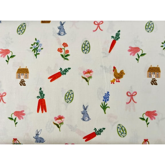 Easter-Easter Basket-Cream Fabric-Rifle Paper Co -RP1502-CR1