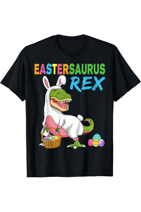 Easter Eastersaurus Rex Trex Bunny Dino Holiday T-Shirt, Size S-5XL