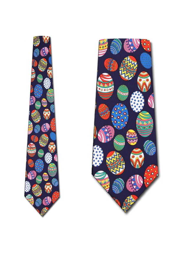 Easter Egg Allover (Navy) Necktie Mens Tie