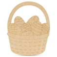 thumbnail image 1 of Easter Egg Basket Cutout, 8-Inch, 1/8 Inch Thick, Pack of 3 Easter Crafts, Wooden Eggs for Basket Stuffers & Ornaments, by Woodpeckers, 1 of 5
