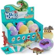 Easter Egg Bath Bombs for Kids - Kids Bath Bomb with Surprise Inside - Dinosaur Toys Gift for Boys and Girls Ages 3 4 5 6 7 & 8 Years Old Toy Kid Gifts - Fun Educational Bath Toys. Dino Fizzy Set
