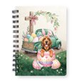 thumbnail image 1 of Easter Egg Bloodhound Bunny Ear Welcome Spring Truck Spiral Bound Journal Dog Lover 5x7in Spiral Notebook - 12002, 1 of 5