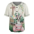 thumbnail image 1 of Easter Egg Boston Terrier Bunny Ear Welcome Spring Truck All Over Print 3D Baseball Shirt Gentleman Dog Lover Gifts Softball Sport - 12002, 1 of 6