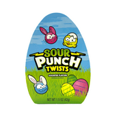 Easter Egg Boxes Filled with Sour Punch Twists Candy, Form Solid, Piece Count 1