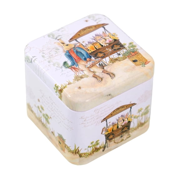 Easter Egg And Bunny Pattern Tin Box - A Decorative Metal Storage Box For Candy, And Gifts. Reusable, It's An Ideal Gift Container For Spring And Holid