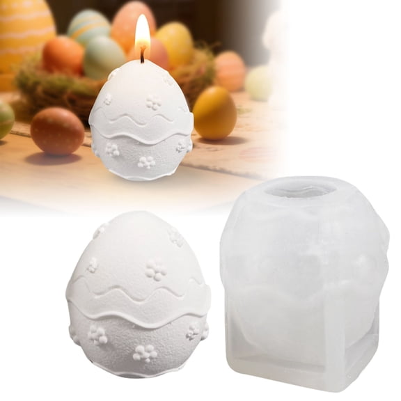 Easter Egg Bunny Plaster Mold, Reusable Resin Casting Mold for DIY Craft Ornaments, Festive Holiday Desktop Decor for Handmade Enthusiasts, #D