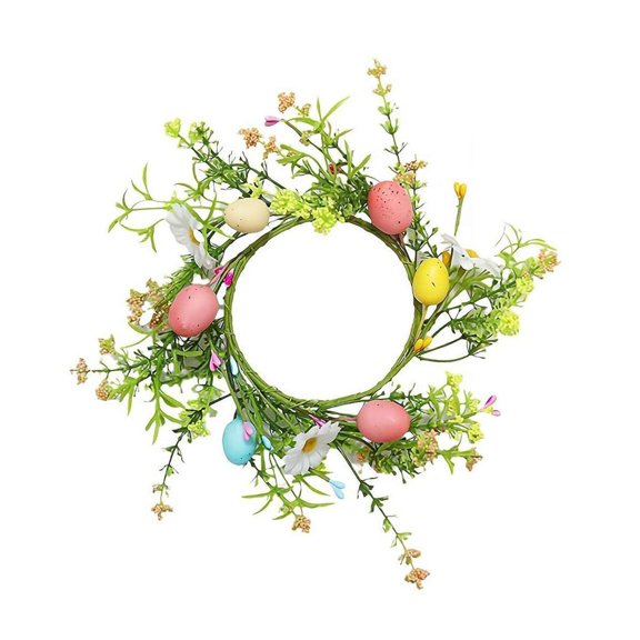 Easter Egg Candle Holder, Floral Spring Centerpiece, Farmhouse Table Decor