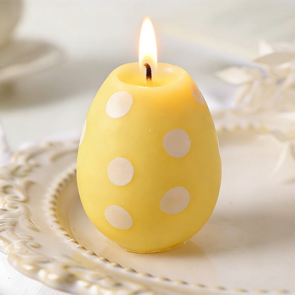 Easter Egg Candles, Easter Candles, Egg Shaped Candles, Polka Dots Scented Decorative Gift For Easter Home Party Table Centerpiece