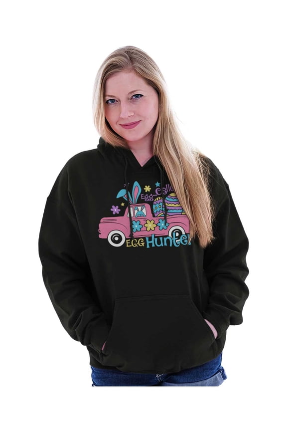 Easter Egg-Cellent Egg Hunter Truck Hoodie Sweatshirt Women Brisco Brands S