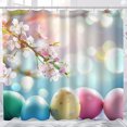 Easter Egg Cherry Blossom Shower Curtain Pastel Colors Bokeh Background