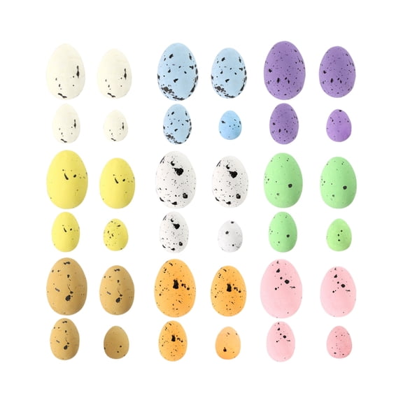 Easter Egg Craft Supplies – 12-Pack Colored Foam Eggs for DIY Decorating, Vase Fillers, Centerpieces & Spring Holiday Activities
