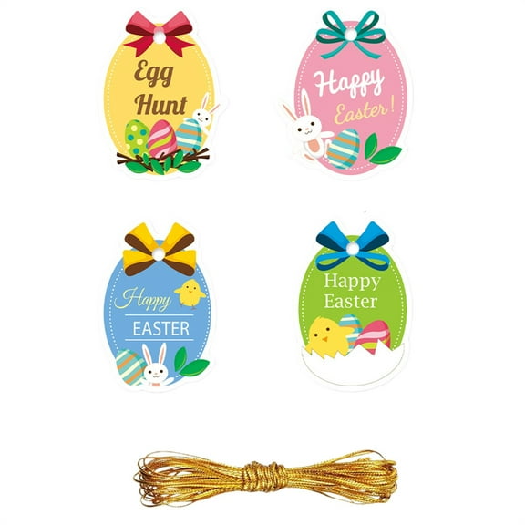 Easter Egg Cutouts 24Pcs, Bunny Rabbit Shapes, Bulletin Board Decor, Spring Crafts