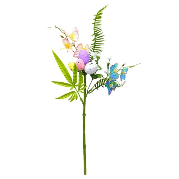 Easter Egg Cutouts And Butterfly Decorations with Wreath for Spring Festival Celebration - Diy Party Decor, Wall Hanging, And Tabletop Ornaments Ciozy