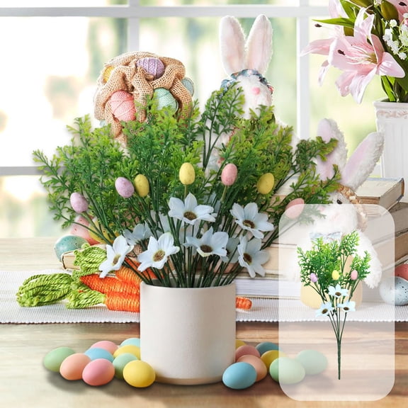 Easter Egg Cutting Props, Easter Diy Bouquet Craft Kit for Youth, Family Easter Craft Activity, Spring Tabletop Centerpiece for Holiday Party Decorations Sopatenor