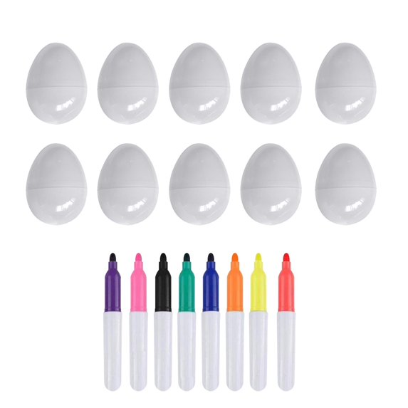 Easter Egg DIY Painting Kit DIY Art Handicrafts to Paint Your Own Easter Ceramic Egg Statues Plaster Brushes Acrylic Paints Bags Party for Adults