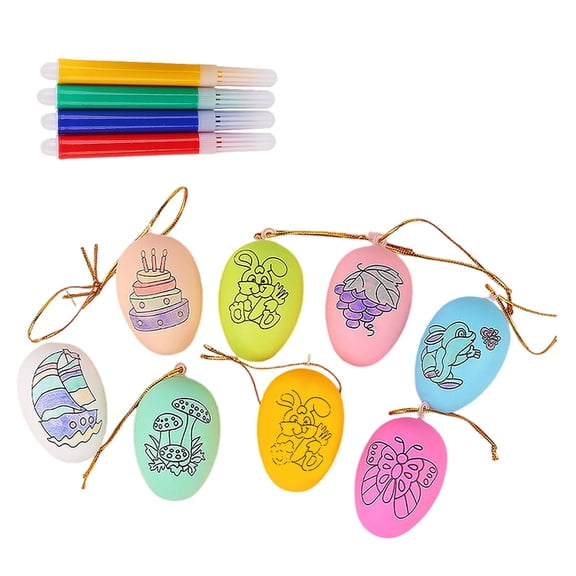 Easter Egg Decorating Art & Craft Kit Easter Egg Painting Kit with 4 Pens Easter DIY Markers for Party Favors Easter Gifts for Kids, Easter Crafts, Easter Party Supplies