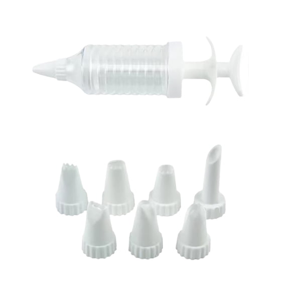 Easter Egg Decorating Cutter Tool Set for Cake Baking Egg Container Pipe with Design, 18x6.4 cm, White