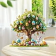 thumbnail image 1 of Easter Egg Decoration Tree with Bunny Figurines, Festive Mini Easter Tabletop Tree Ornament, Easter Egg & Bunny Decor Tree for Table & Mantel, Easter Home Decor Ornament, Multicolor, 9.84*10.04in, 1 of 6