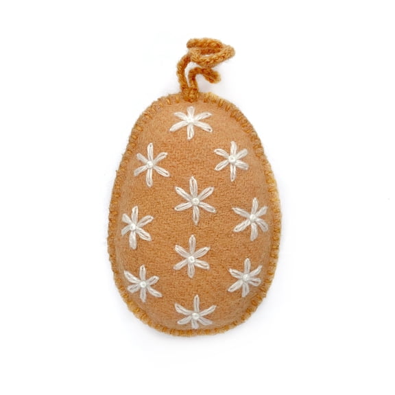 Easter Egg Decoration, Variety 6 Pack, Embroidered Wool Ornament, Fair Trade Handmade in Peru