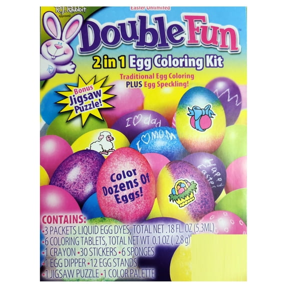 Easter Egg Decoration and Puzzle Set - 2 Kits in 1 for Girls and Boys
