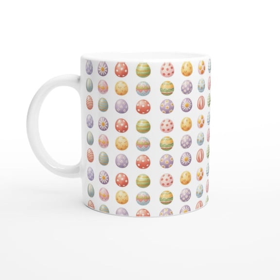 Easter Egg Design Ceramic Mug - Spring Coffee Cup Gift