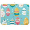 thumbnail image 1 of Easter Egg Dish Drying Mat Microfiber Kitchen Pad Large Counter Absorbent Dish Mats Drainer Rack 18"x24", 1 of 7