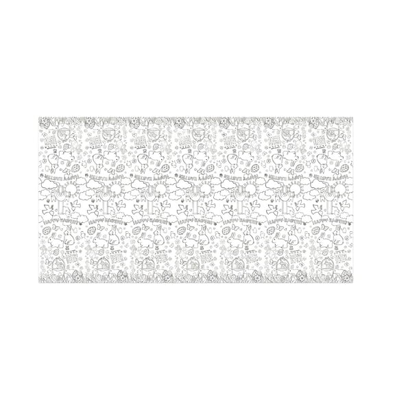 Easter Egg Doodle Paper Tablecloth, Children's Game, Disposable Paper, Holiday Party Decoration.