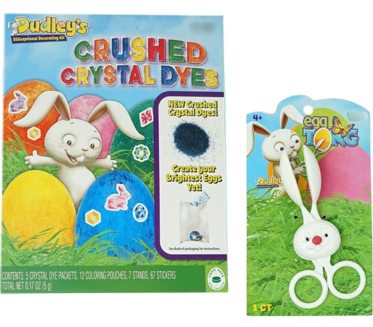 Easter Egg Dye Kit Bundle - Crushed Crystal Dye Kit with Bunny Egg ...
