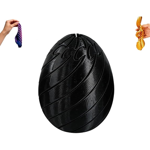 Easter Egg Figurines Twisty Fidget Egg Funny Twist Eggs 3D Fidget Desk Decor Printed Spiral Fidgets Toy for Adults Easter Gifts Office Focus and Stress Relief Ornaments G