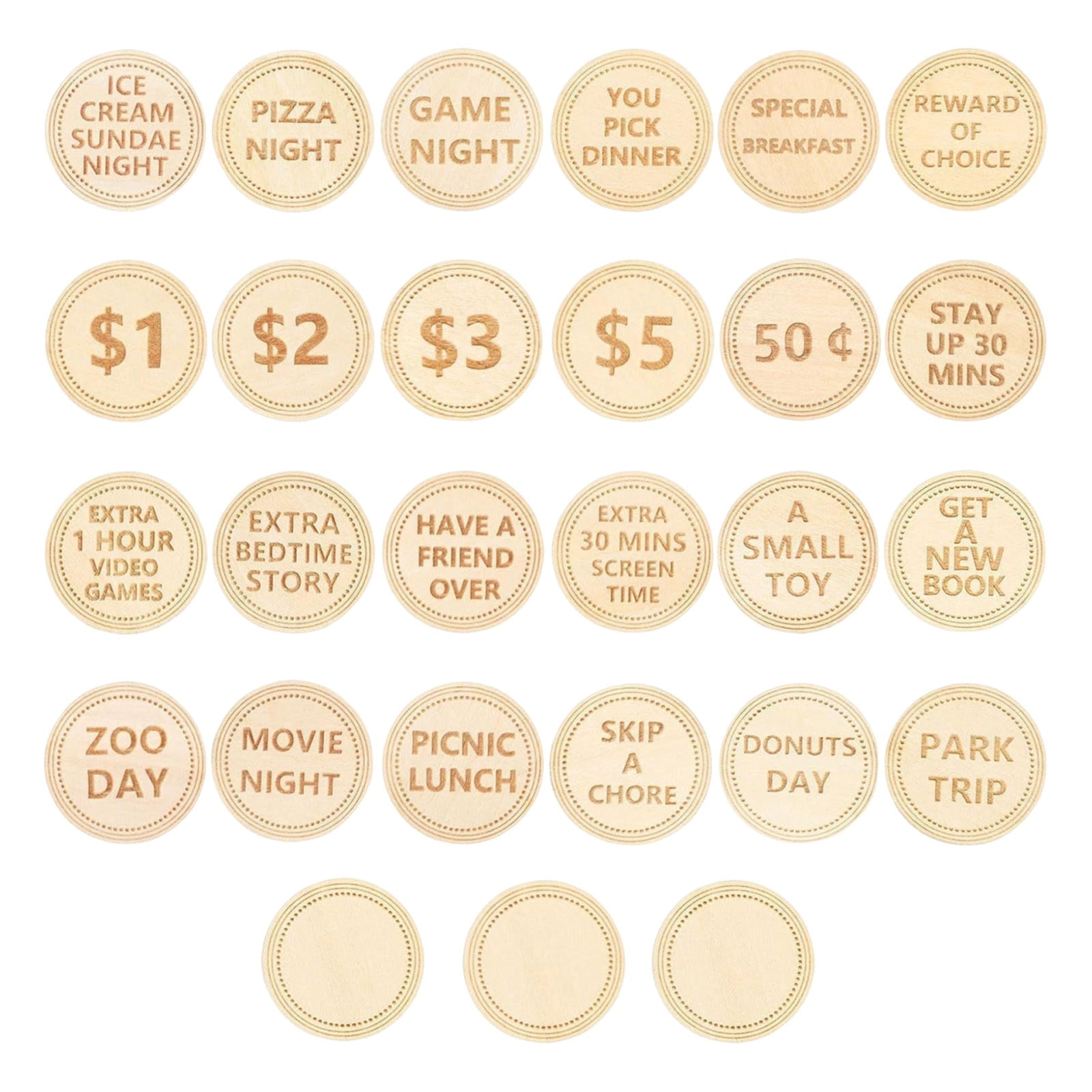 Easter Egg Fillers, Wood Easter Reward Tokens, Easter Prizes Stuffers ...