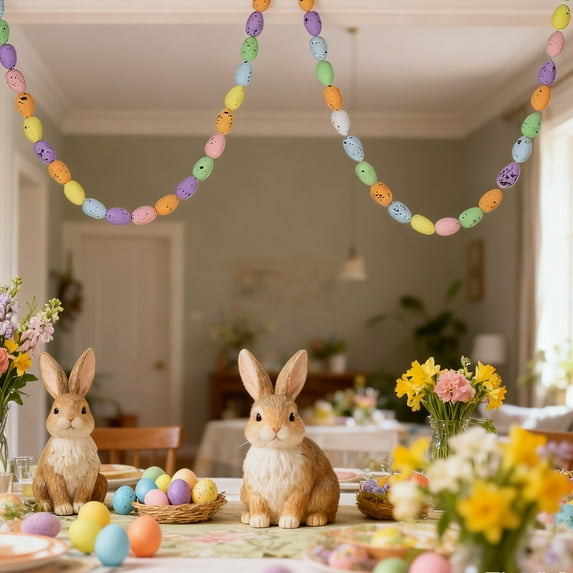 Easter Egg Garland Diy Wreath Accessories Spotted Eggs Colorful Foam Easter Decorations Easter Eggs Decorations