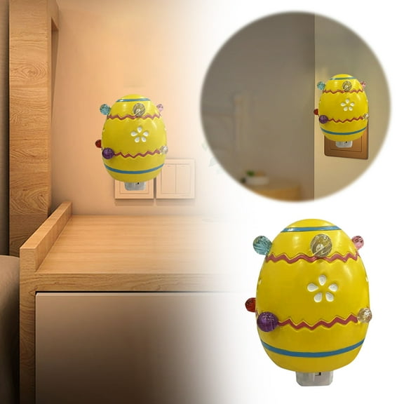 Easter Egg Holiday Plug In Night Light for Spring and Winter Home Decoration