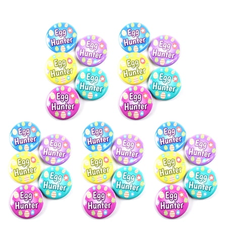 Easter Egg Hunt - Easter Sunday Celebration Pinback Buttons - 2.25 Inch Round - 25 Pack