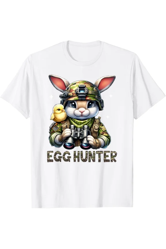 Easter Egg Hunter Camo Bunny Bruh Cute Soldier Holiday Animal Graphic Gear Unisex T-Shirt ,up to size 5XL