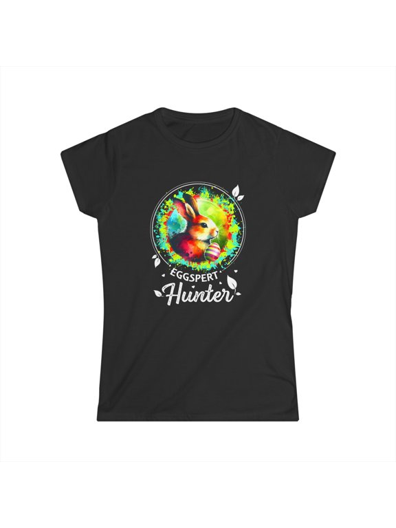 Easter Egg Hunter Eggspert Bunny Easter Outfit Women Easter Womens T Shirt