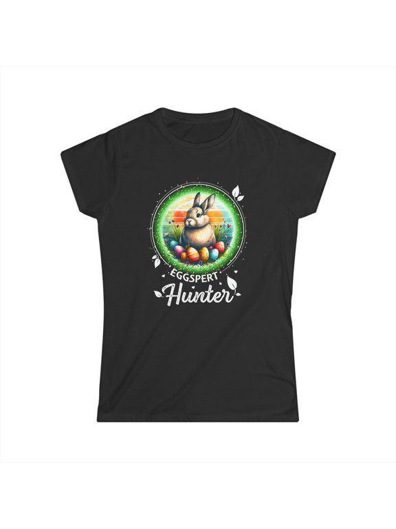 Easter Egg Hunter Eggspert Rabbit Easter Women Outfit Easter Womens Shirts