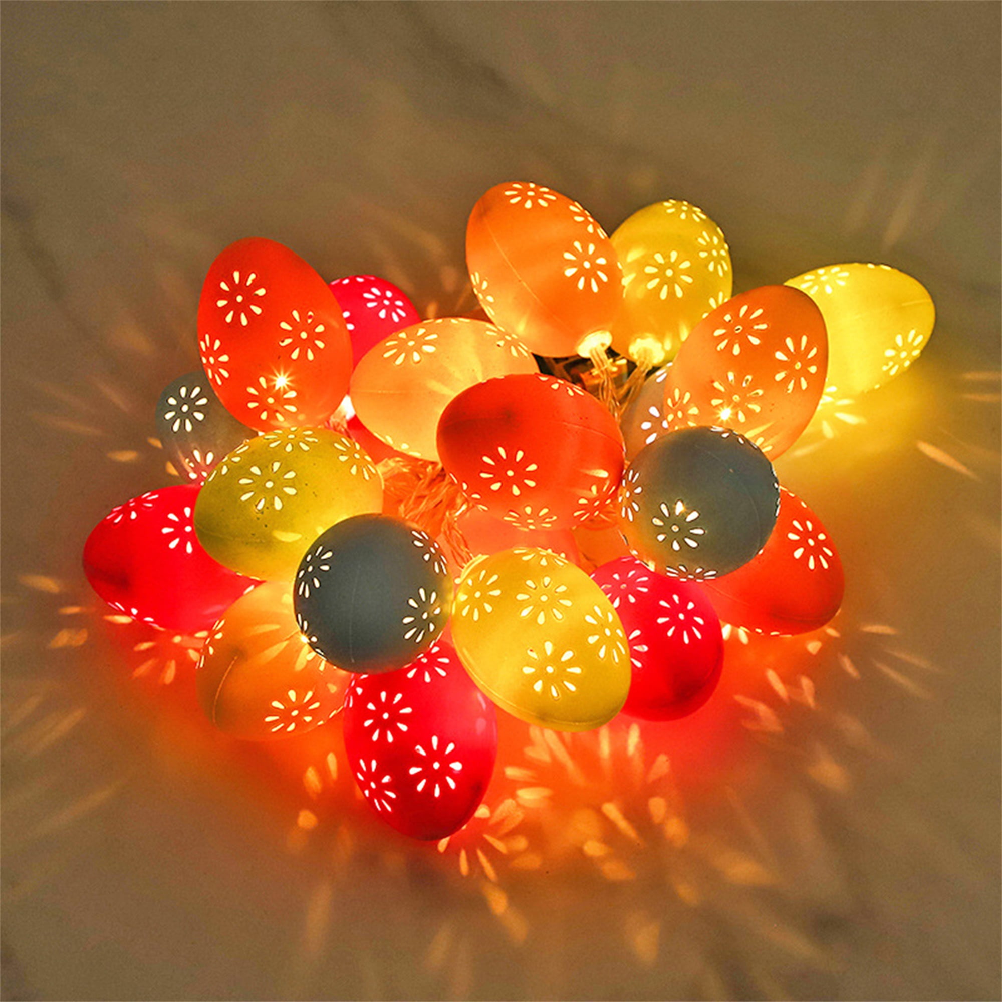 Easter Egg Lights Battery Operated Easter Lights String LED String ...