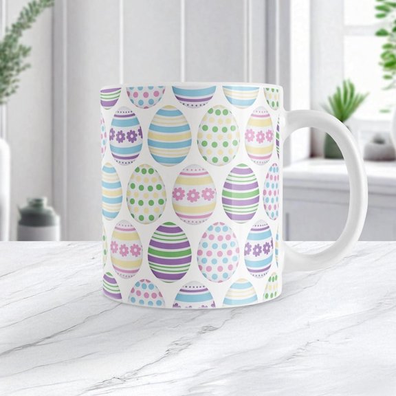 Easter Egg Mug, Spring H1oliday Colors, DE1coraoffee Mug