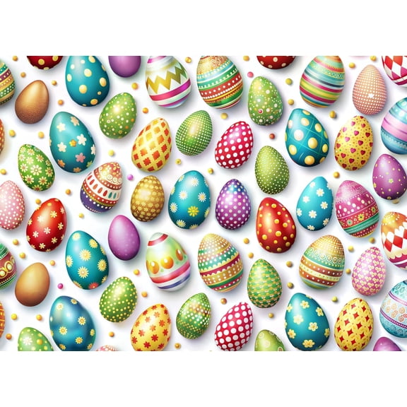 Easter Egg Pattern Edible Icing Image Cake Topper, by Tnct.