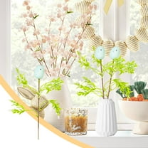Easter Egg Picks, Artificial Easter Eggs Branches Flower Picks Fake Eggs Bouquet for Spring Easter Party Garden Yard Home Vase Decor