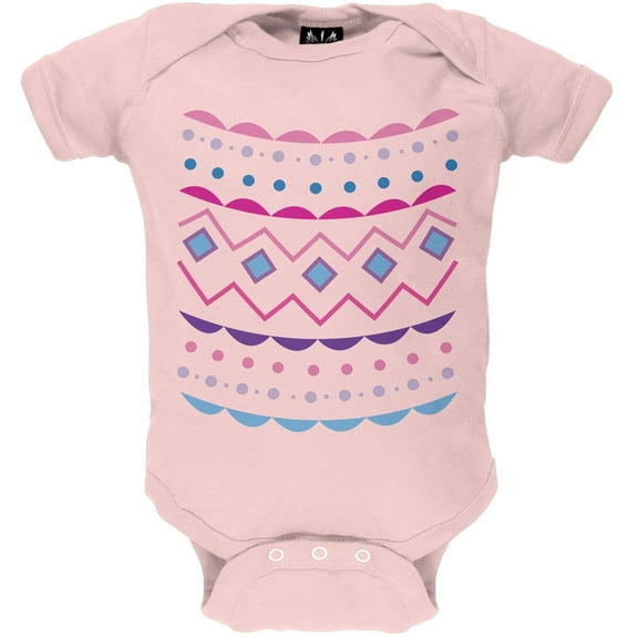 Easter Egg Pink Zig Zag Costume Baby One Piece - 9-12 months