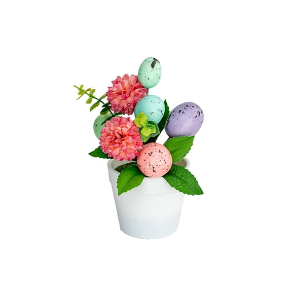 Easter Egg Planter Pot – Decorative Speckled Ceramic Mini Succulent Planter for Holiday Tabletop, Desk & Office Display, 4.5 Inch