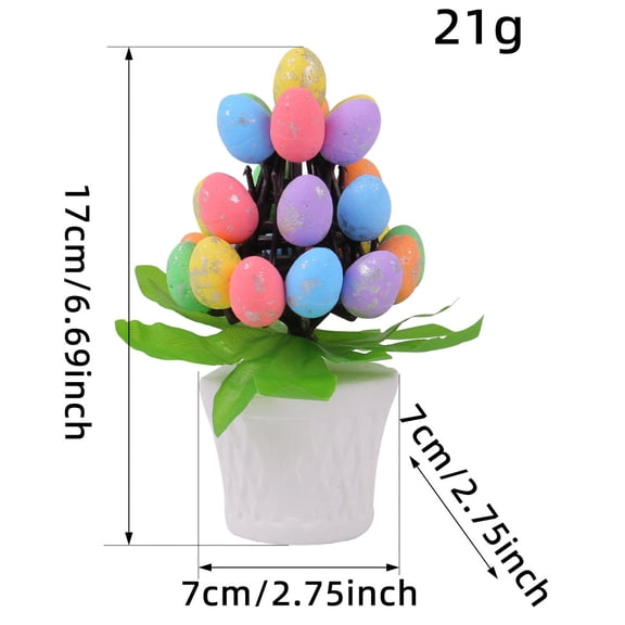 Easter Egg Potted Plant Decoration Easter Egg Tree With Exquisite Ornaments Countertop Decoration Suitable For Easter Family Parties Weddings Festivals And Spring Decoration
